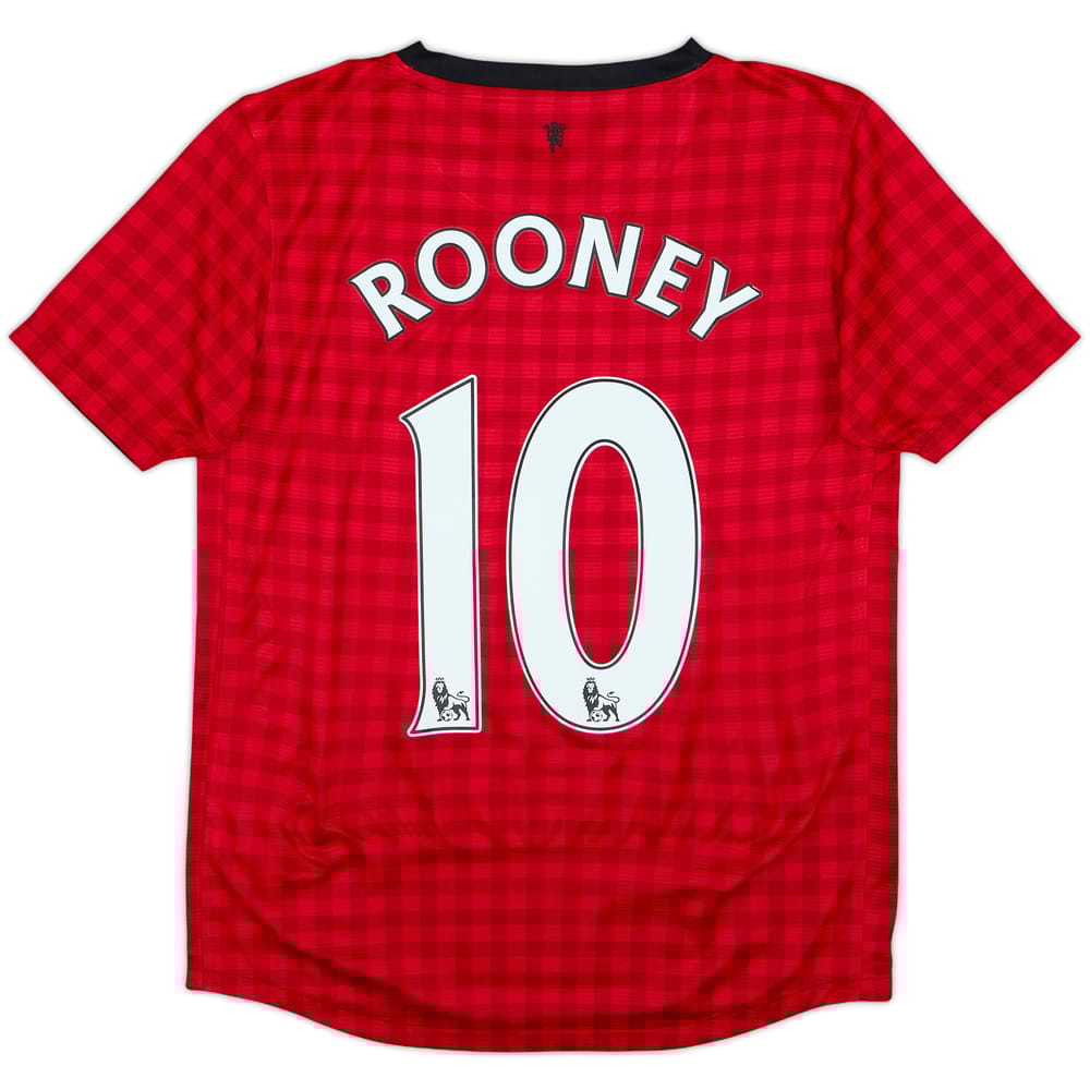 2012-13 Manchester United Home Shirt Rooney #10 - 8/10 - (M.Boys)