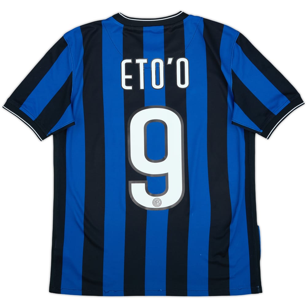 Camiseta de local del Inter Milan 2009-10 Eto'o #9 - 9/10 - (Niños XL)