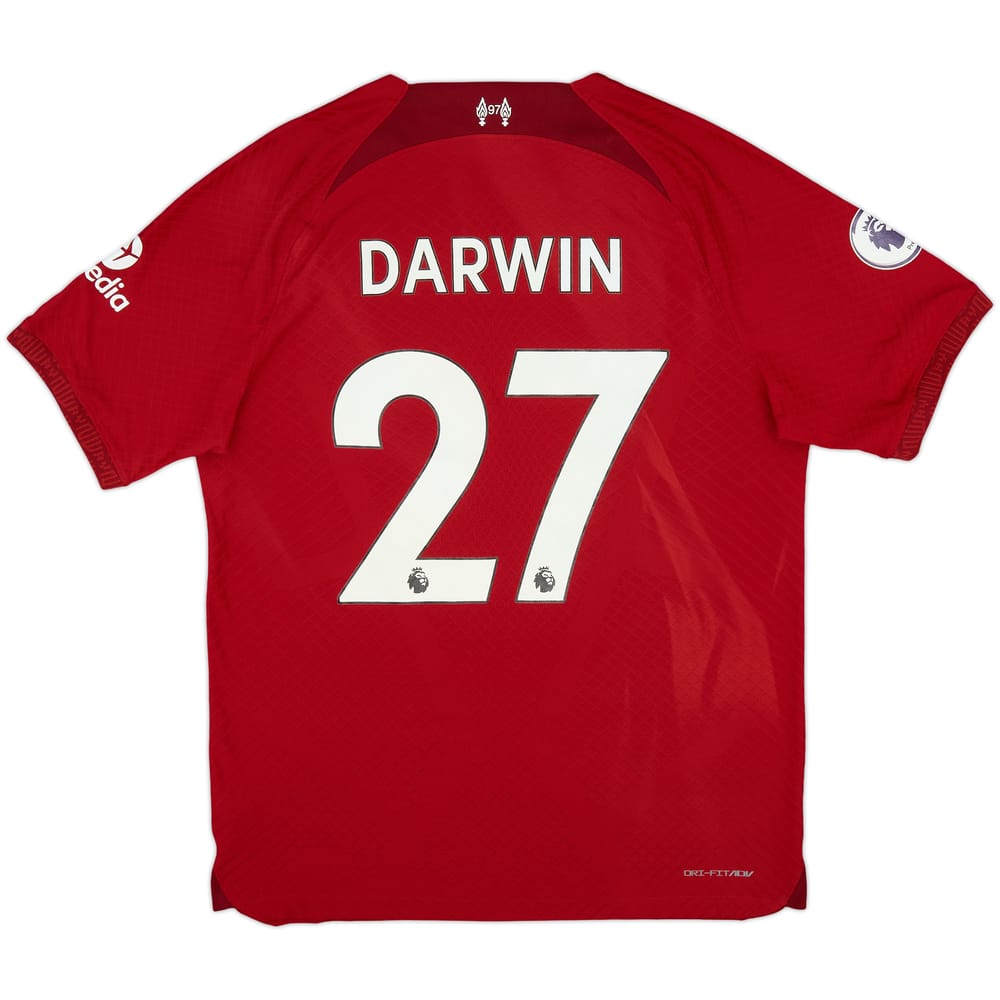 2022-23 Liverpool Authentic Home Shirt Darwin #27 - 8/10 - (L)