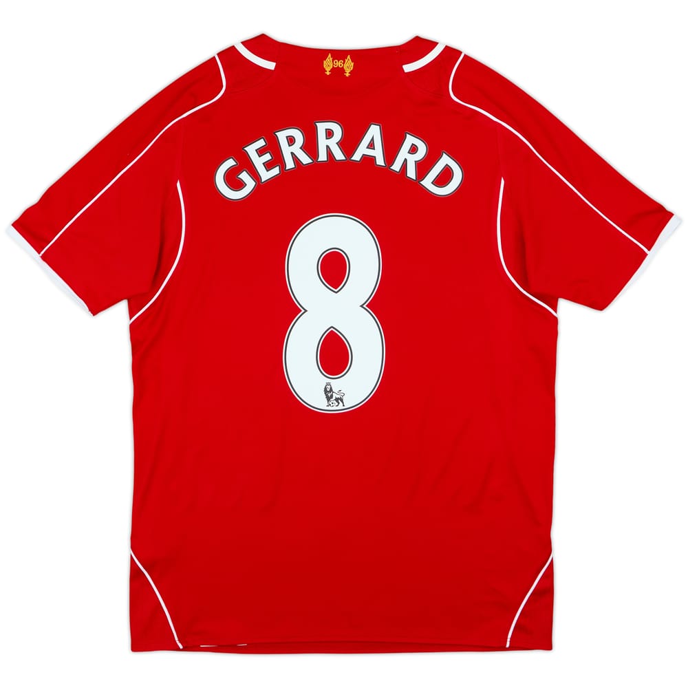 2014-15 Liverpool Home Shirt Gerrard #8 - 7/10 - (S)