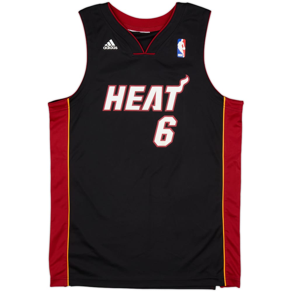 2010-12 Miami Heat James #6 adidas Replica Away Jersey - 8/10 - (L.Boys)