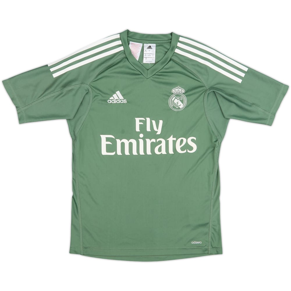 2017-18 Real Madrid GK S/S Shirt - 7/10 - (L.Boys)
