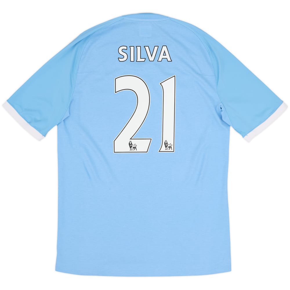 2010-11 Manchester City Home Shirt Silva #21 - 6/10 - (M)