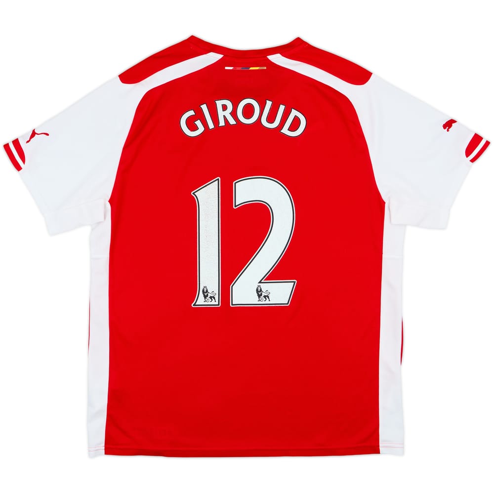 2014-15 Arsenal Home Shirt Giroud #12 - 5/10 - (L)
