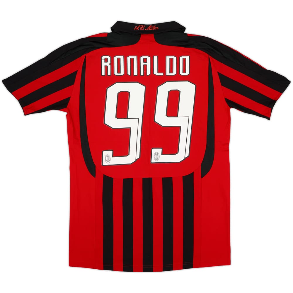 2007-08 AC Milan Home Shirt Ronaldo #99 - 7/10 - (S)