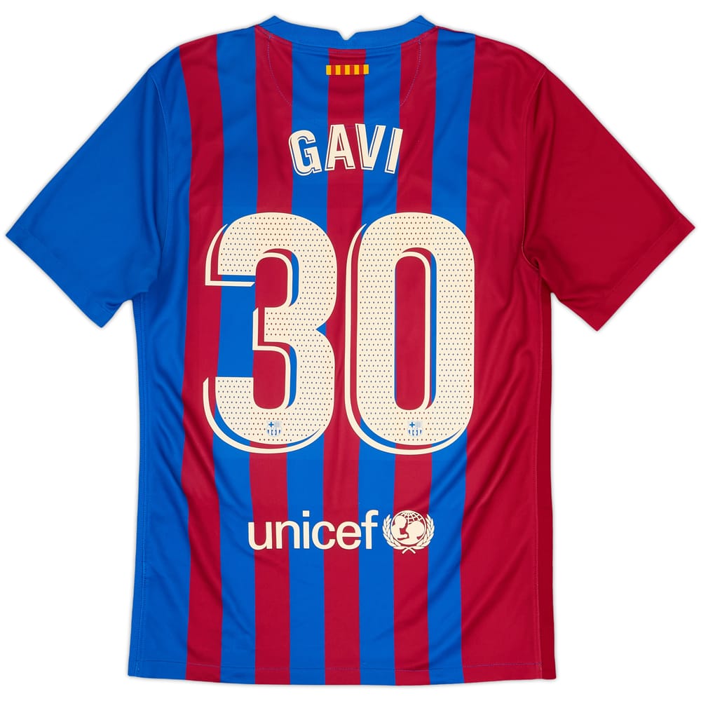 2021-22 Barcelona Home Shirt Gavi #30 - 9/10 - (S)