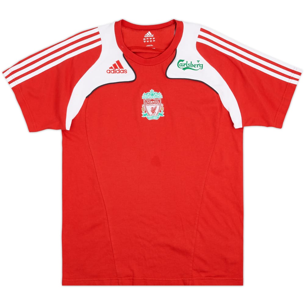 2008-09 Liverpool adidas Cotton Tee - 8/10 - (M)