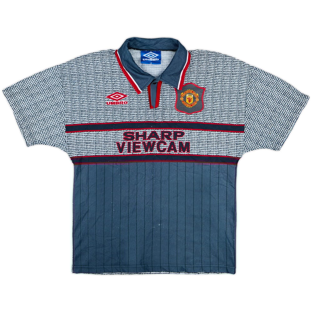 1995-96 Manchester United Away Shirt Cantona #7 - 7/10 - (L.Boys)