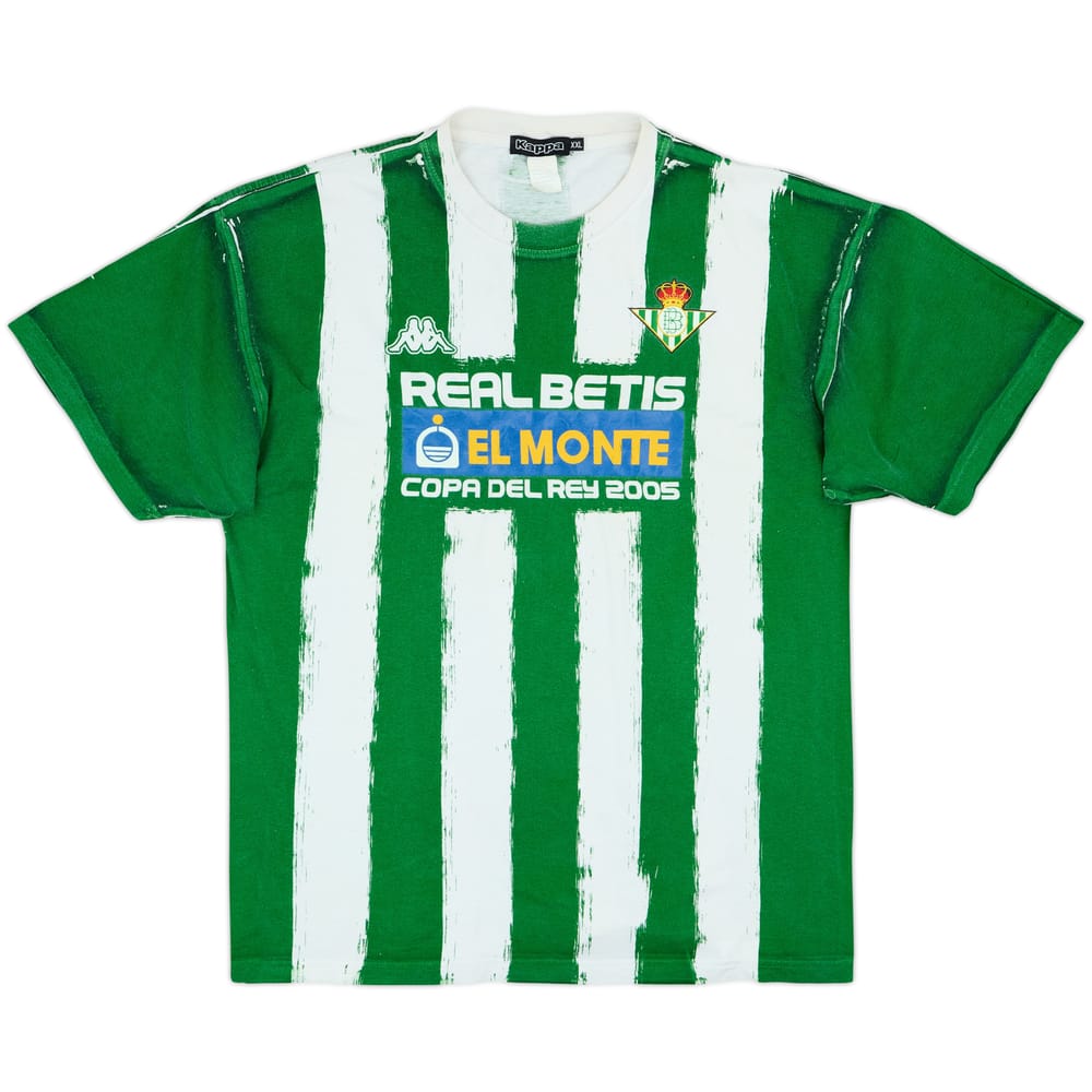 Camiseta de algodón Kappa del Real Betis 2005-06 'Copa Del Rey Final' - 7/10 - (XXL)