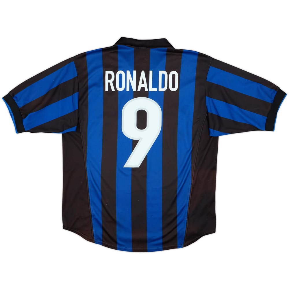 1998-99 Inter de Milán Camiseta Local Ronaldo #9 - 8/10 - (M)