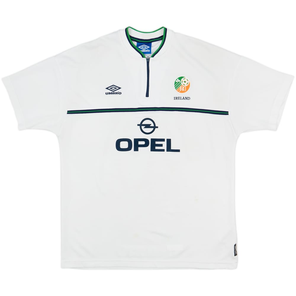 2000-02 Ireland Umbro 1/4 Zip Polo Shirt - 6/10 - (XL)