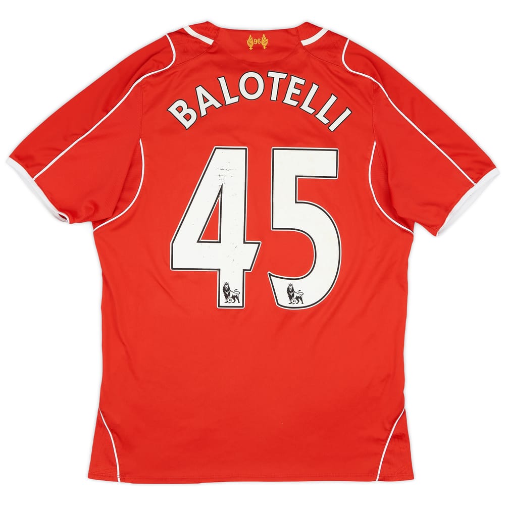 2014-15 Liverpool Home Shirt Balotelli #45 - 5/10 - (M)
