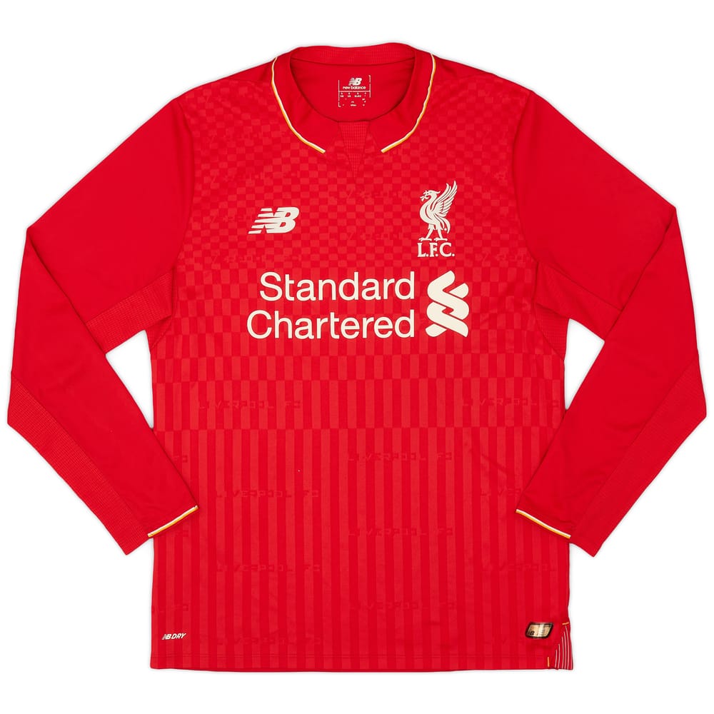 2015-16 Liverpool Home L/S Shirt - 7/10 - (S)