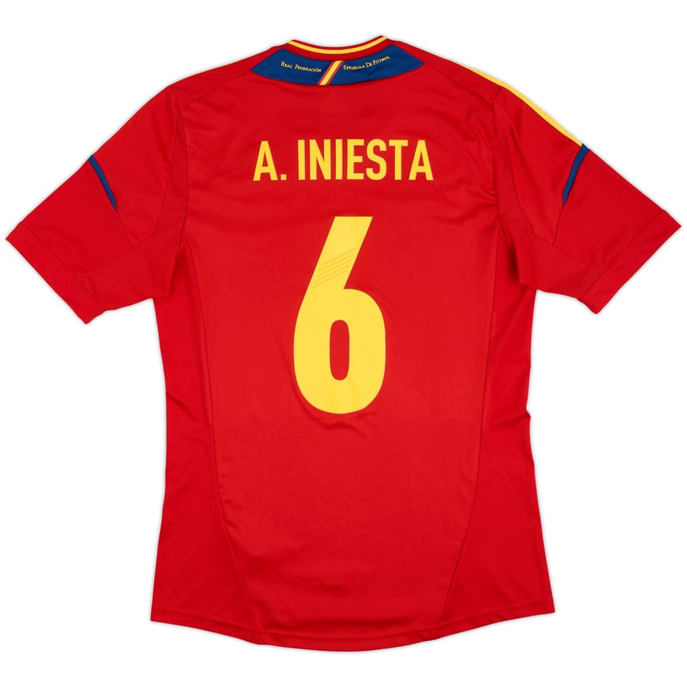 2011-12 Spain Home Shirt A.Iniesta #6 - 10/10 - (M)