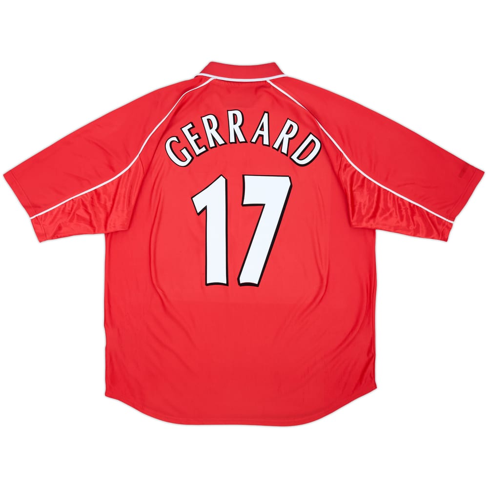 2000-02 Liverpool Home Shirt Gerrard #17 - 6/10 - (XXL)