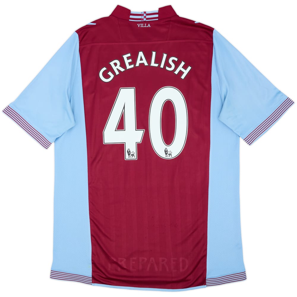 2013-14 Aston Villa Home Shirt Grealish #40 - 5/10 - (L)