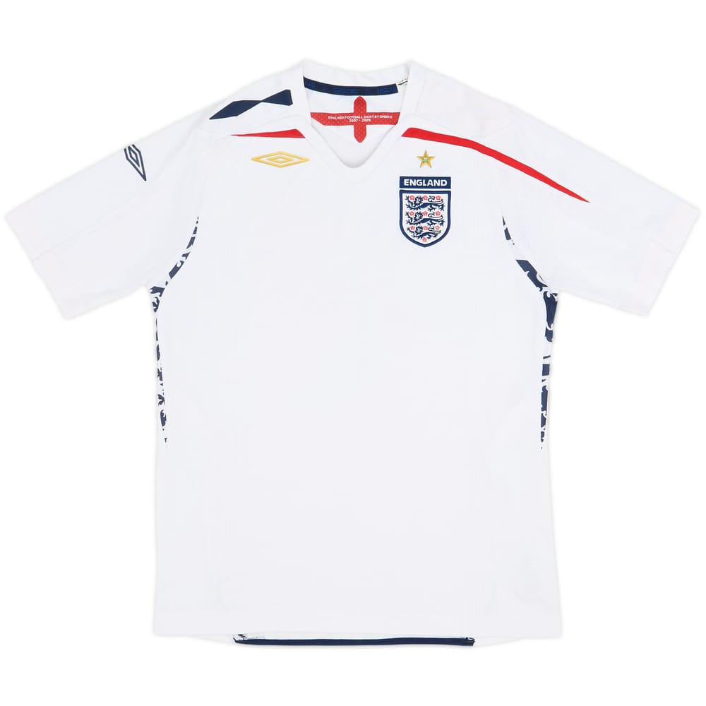 2007-09 England Home Shirt - 8/10 - (L.Boys)