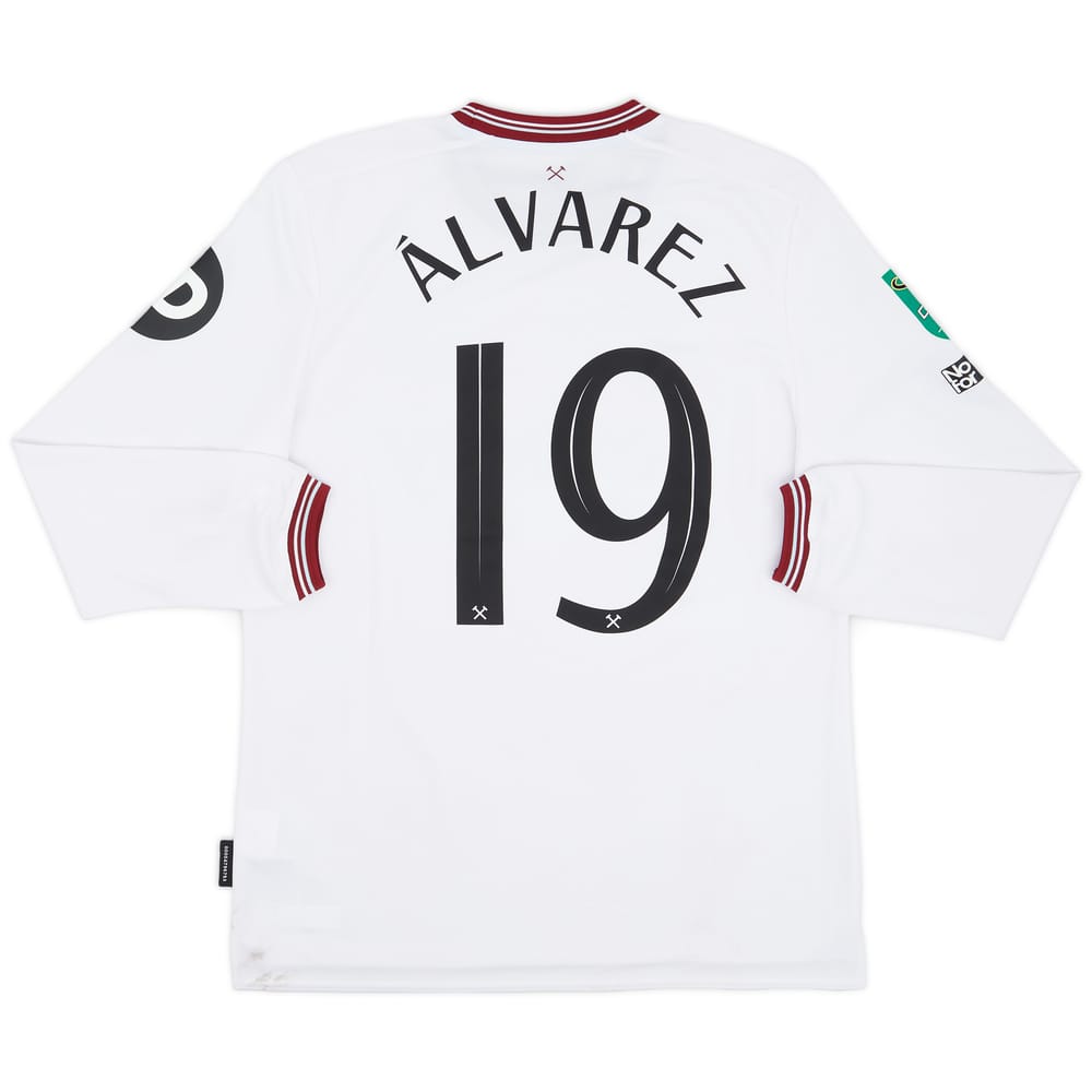 2023-24 West Ham Match Worn Carabao Cup Away Shirt Alvarez #19