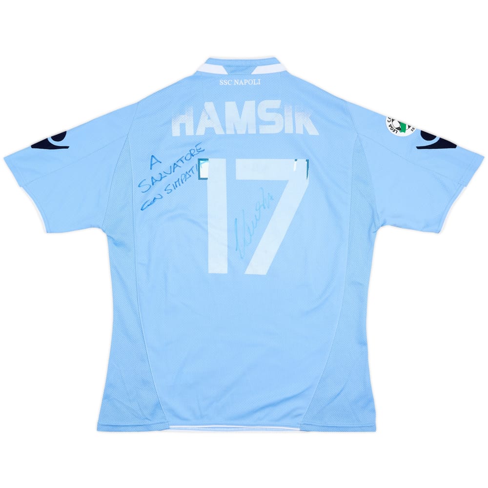 2009-10 Napoli Signed Home Shirt Hamsik #17 - 3/10 - (M)