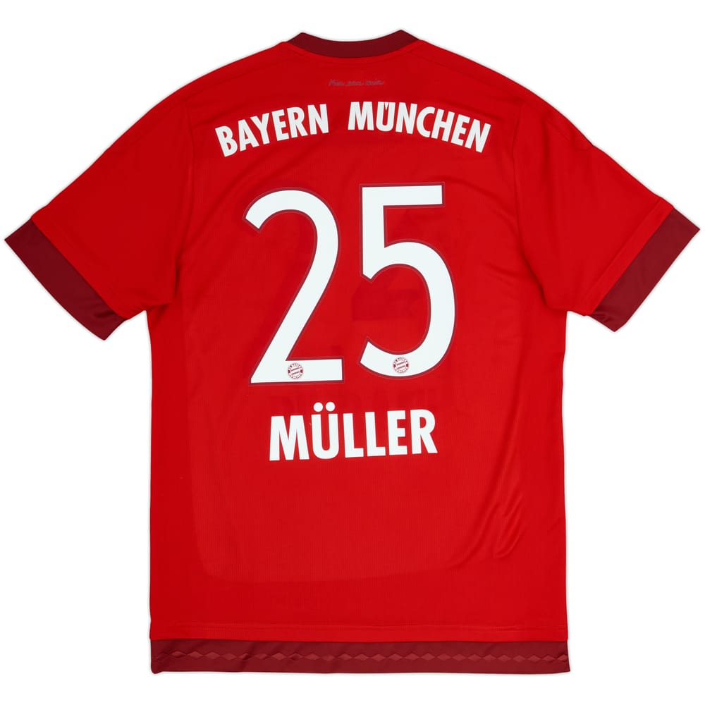 Camiseta de local del Bayern Munich 2015-16 Muller #25 - 5/10 - (M)