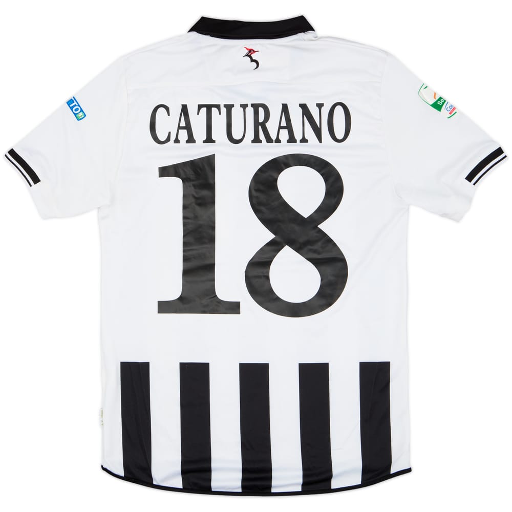 2015-16 Ascoli Match Issue Home Shirt Caturano #18