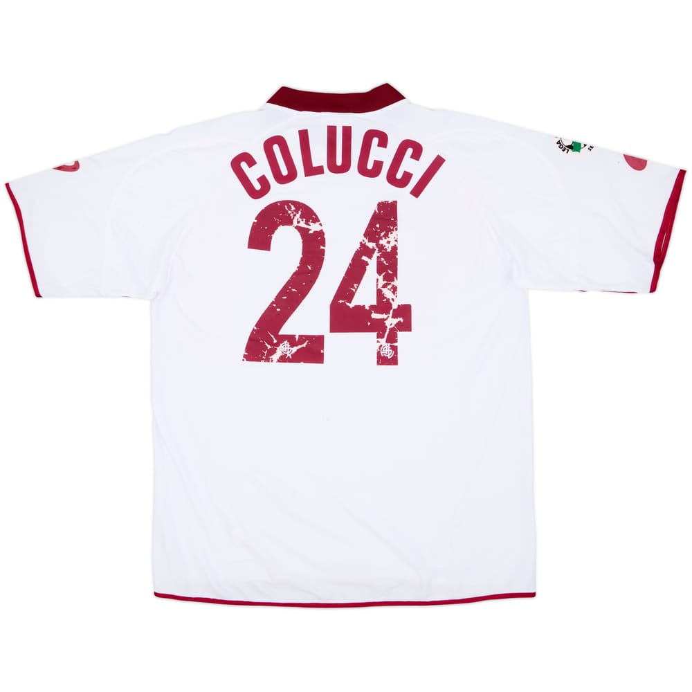 Camiseta de visitante emitida para partido del Livorno 2005-06 Colucci #24