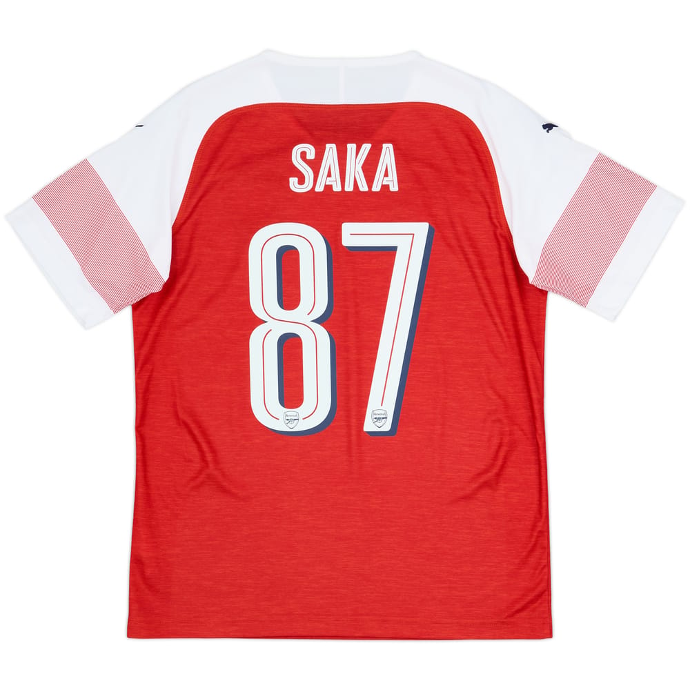 2018-19 Arsenal Home Shirt Saka #87 - 8/10 - (M)