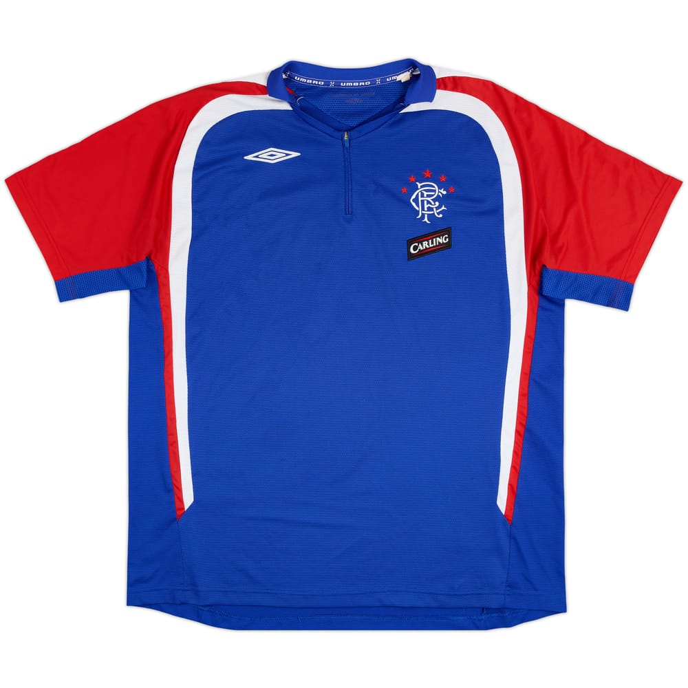2007-08 Rangers Umbro 1/4 Zip Polo Shirt - 8/10 - (XL)
