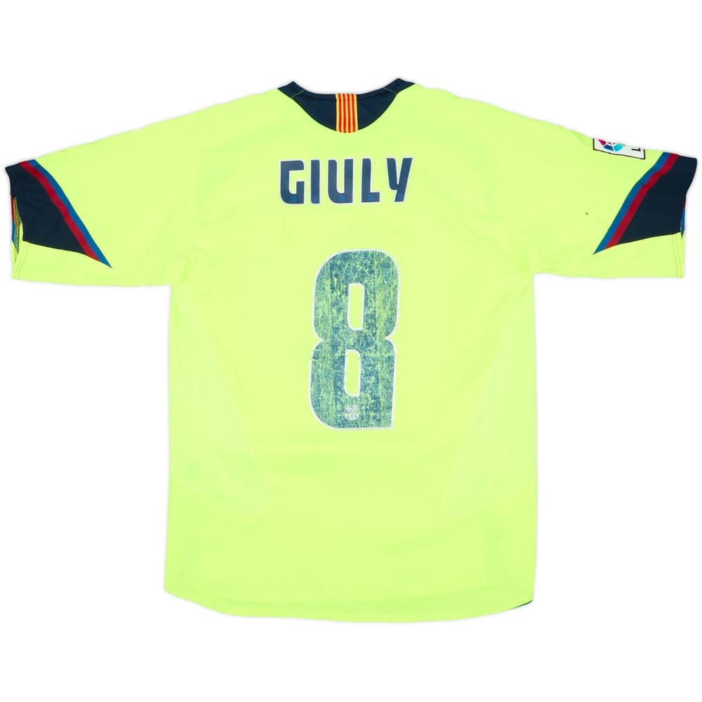2005-06 Barcelona Away Shirt Giuly #8 - 4/10 - (M)