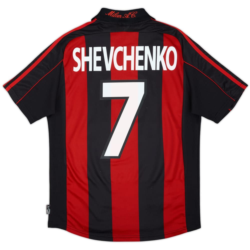 2000-02 AC Milan Home Shirt Shevchenko #7 - 6/10 - (15-16 Years)