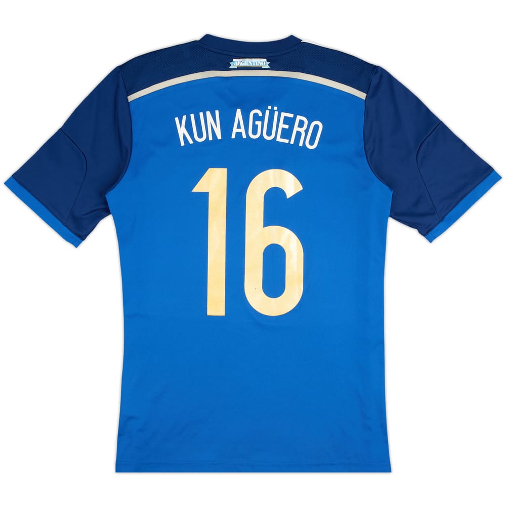 2013-15 Argentina Away Shirt Kun Aguero #16 - 6/10 - (M)