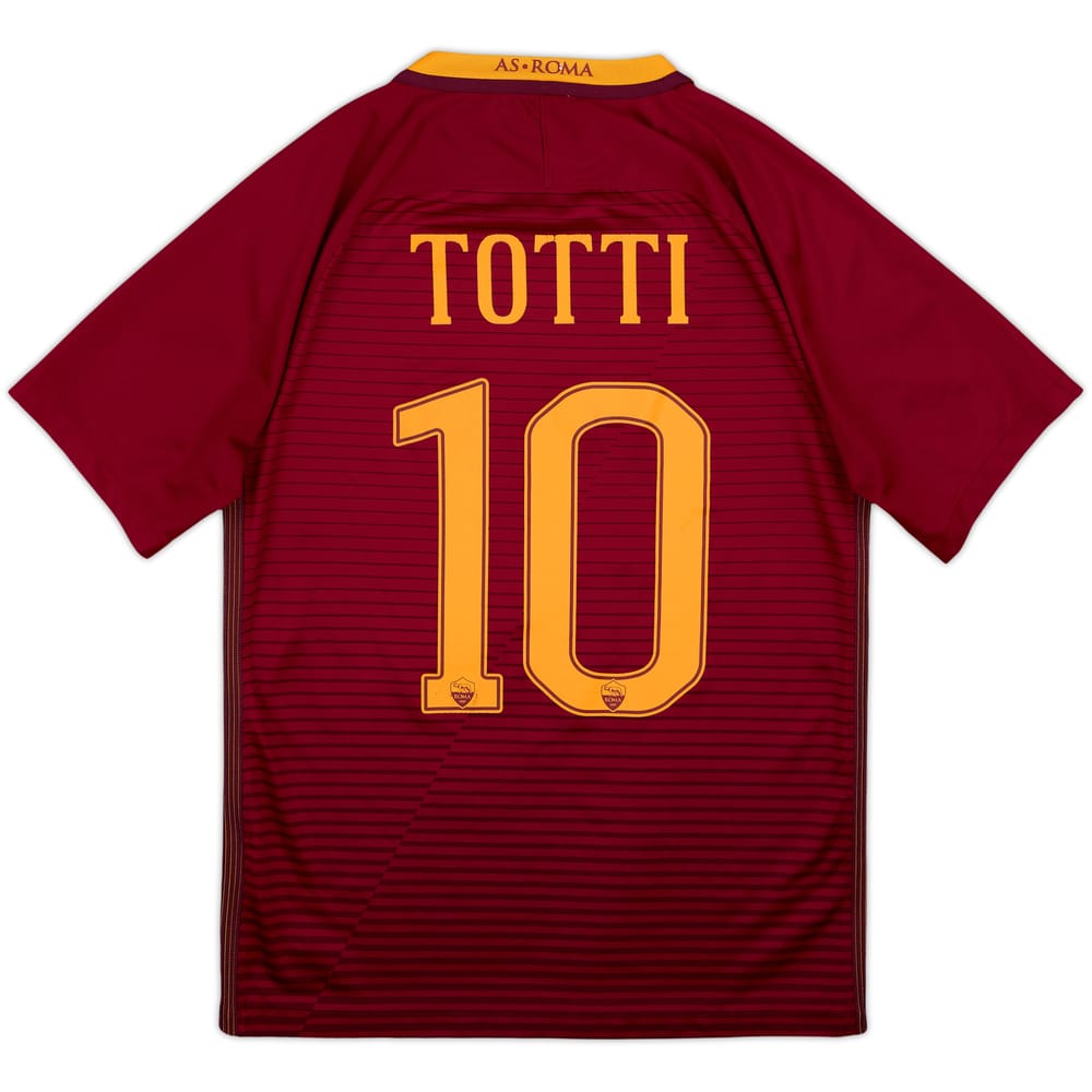 2016-17 Roma Home Shirt Totti #10 - 6/10 - (S)