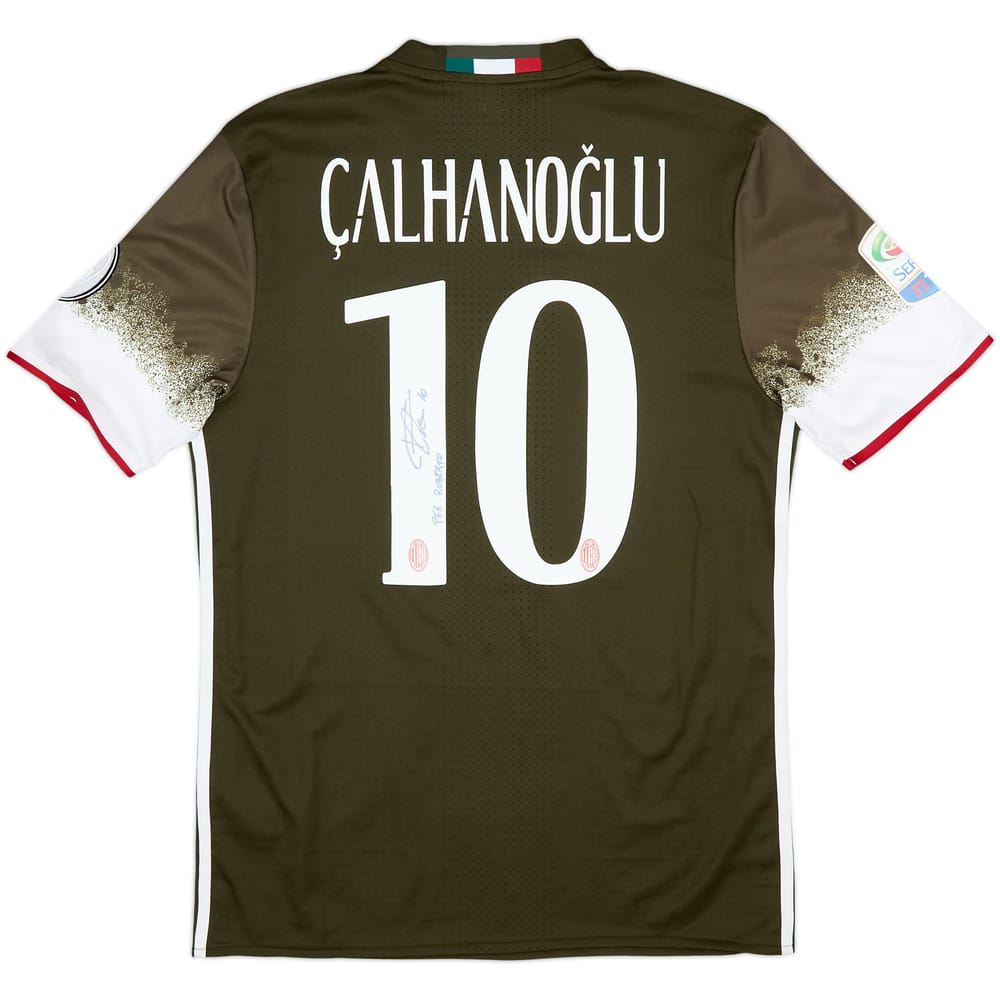 2016-17 AC Milan Signed Player Issue Third Shirt Calhanoglu #10 - 6/10 - (M)