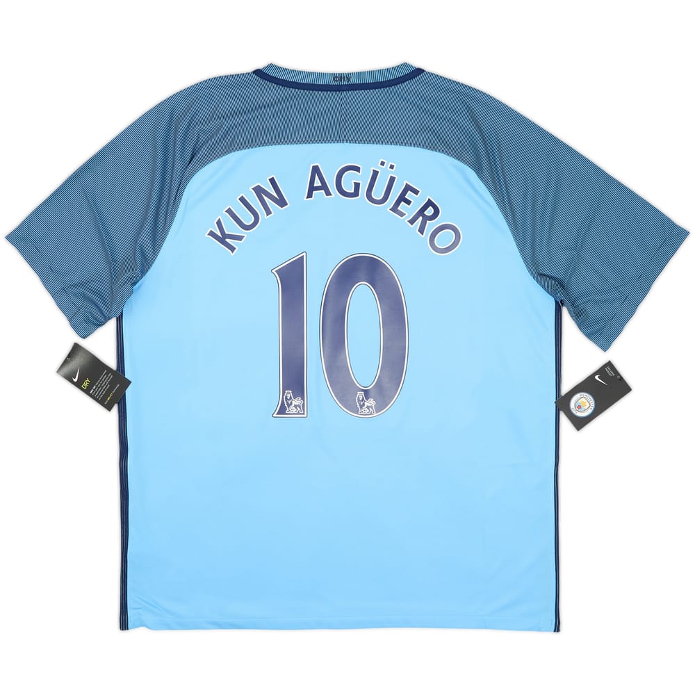2016-17 Manchester City Home Shirt Kun Aguero #10 (XL)