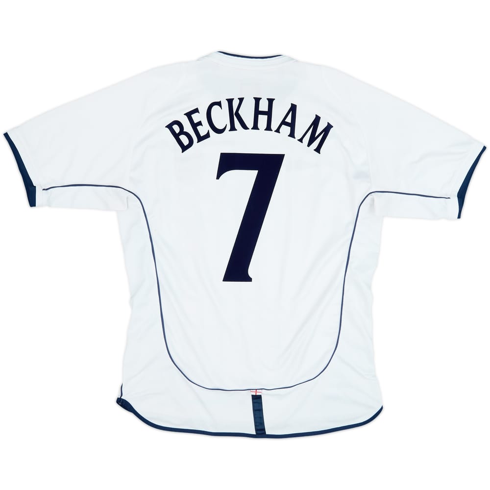 2001-03 Inglaterra Camiseta Local Beckham #7 - 6/10 - (L)