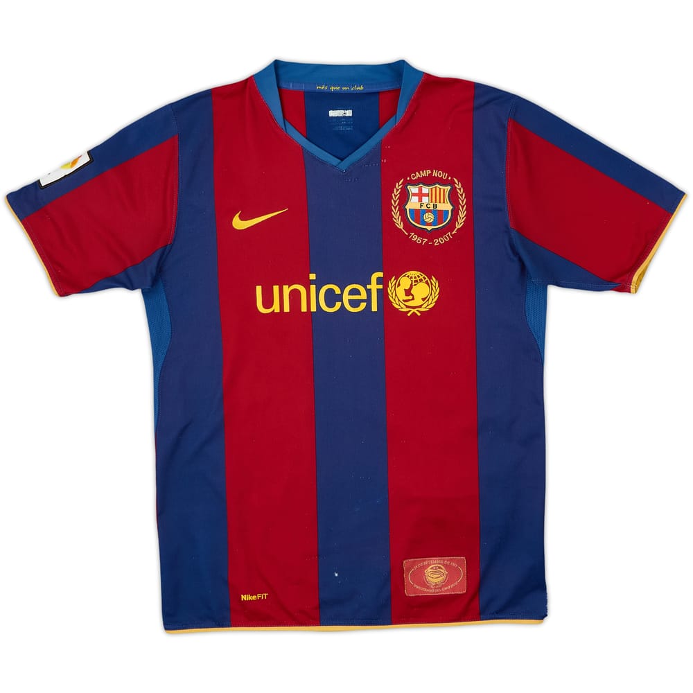 2007-08 Barcelona Home Shirt - 4/10 - (XL.Boys)
