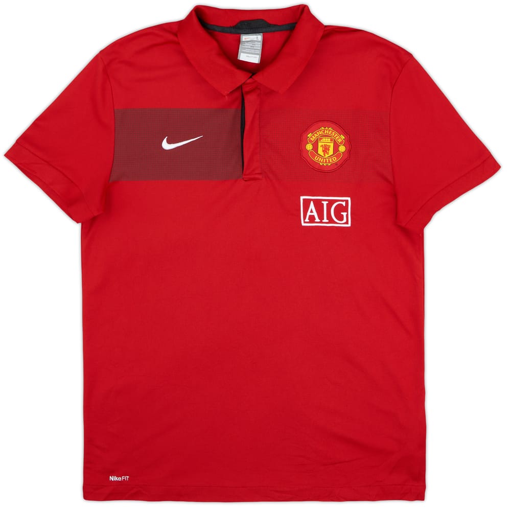 2009-10 Manchester United Nike Polo Shirt - 8/10 - (L)