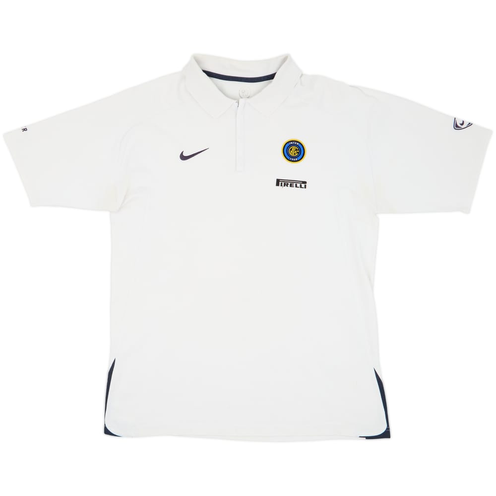 2005-06 Inter Milan Nike 1/4 Zip Polo Shirt - 8/10 - (L/XL)
