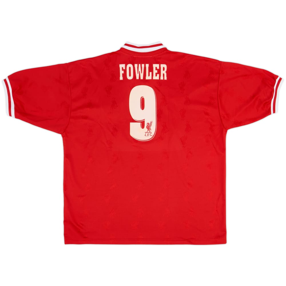 1996-98 Liverpool Home Shirt Fowler #9 - 8/10 - (XL)