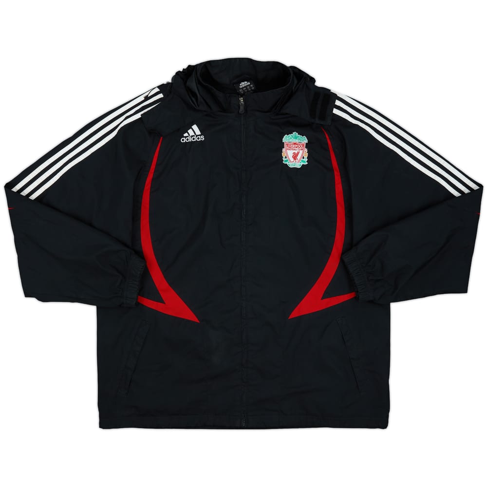 2007-08 Liverpool adidas Hooded Rain Jacket - 8/10 - (L/XL)