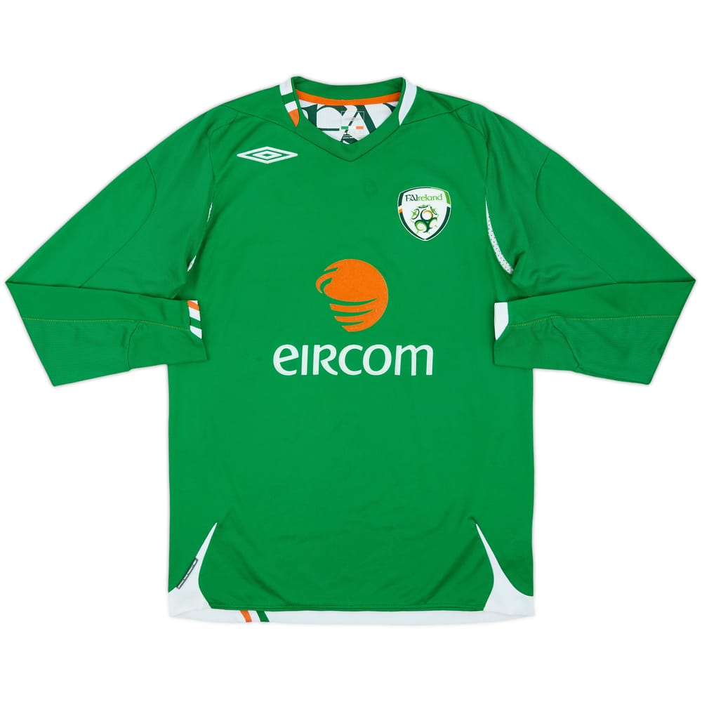 2006-08 Ireland Home L/S Shirt - 9/10 - (S)