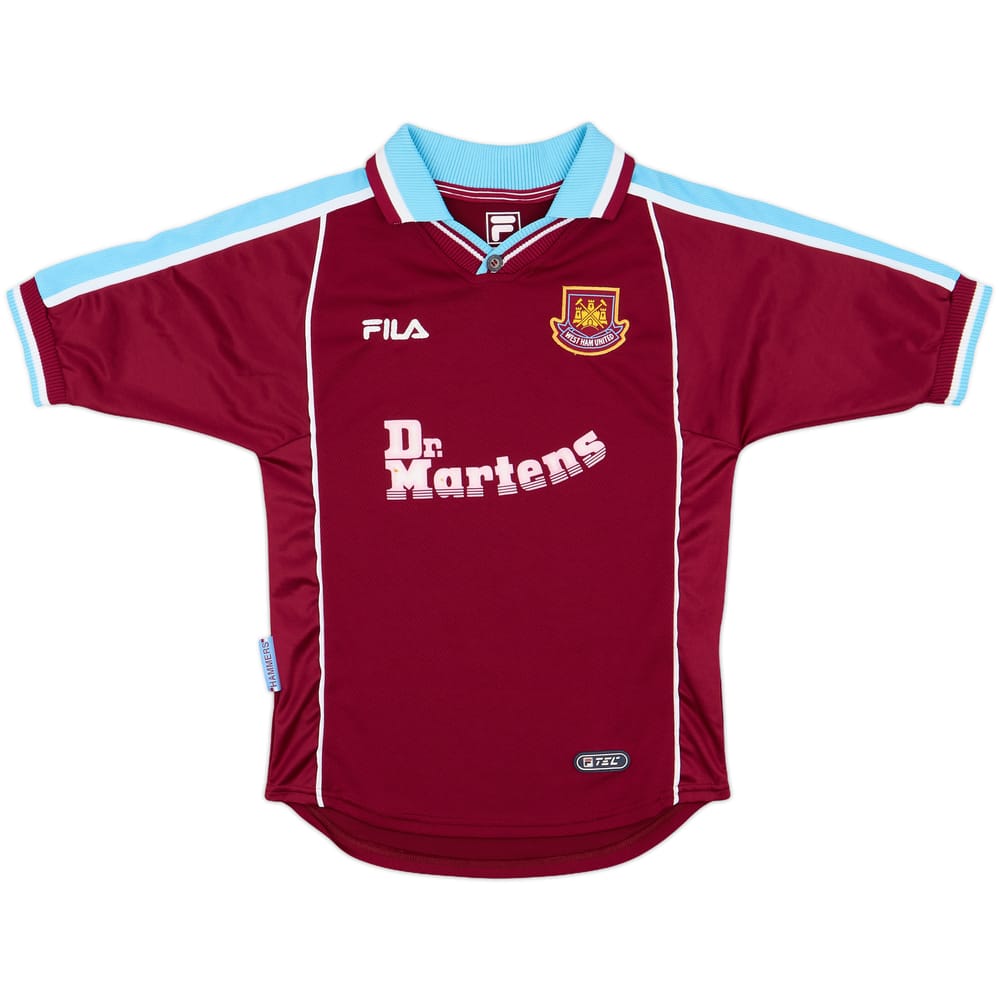 1999-01 West Ham Home Shirt - 8/10 - (L.Boys)