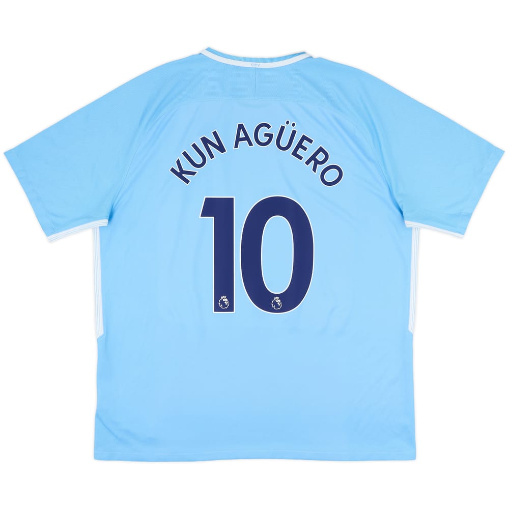 2017-18 Manchester City Home Shirt Kun Aguero #10 - 6/10 - (XXL)