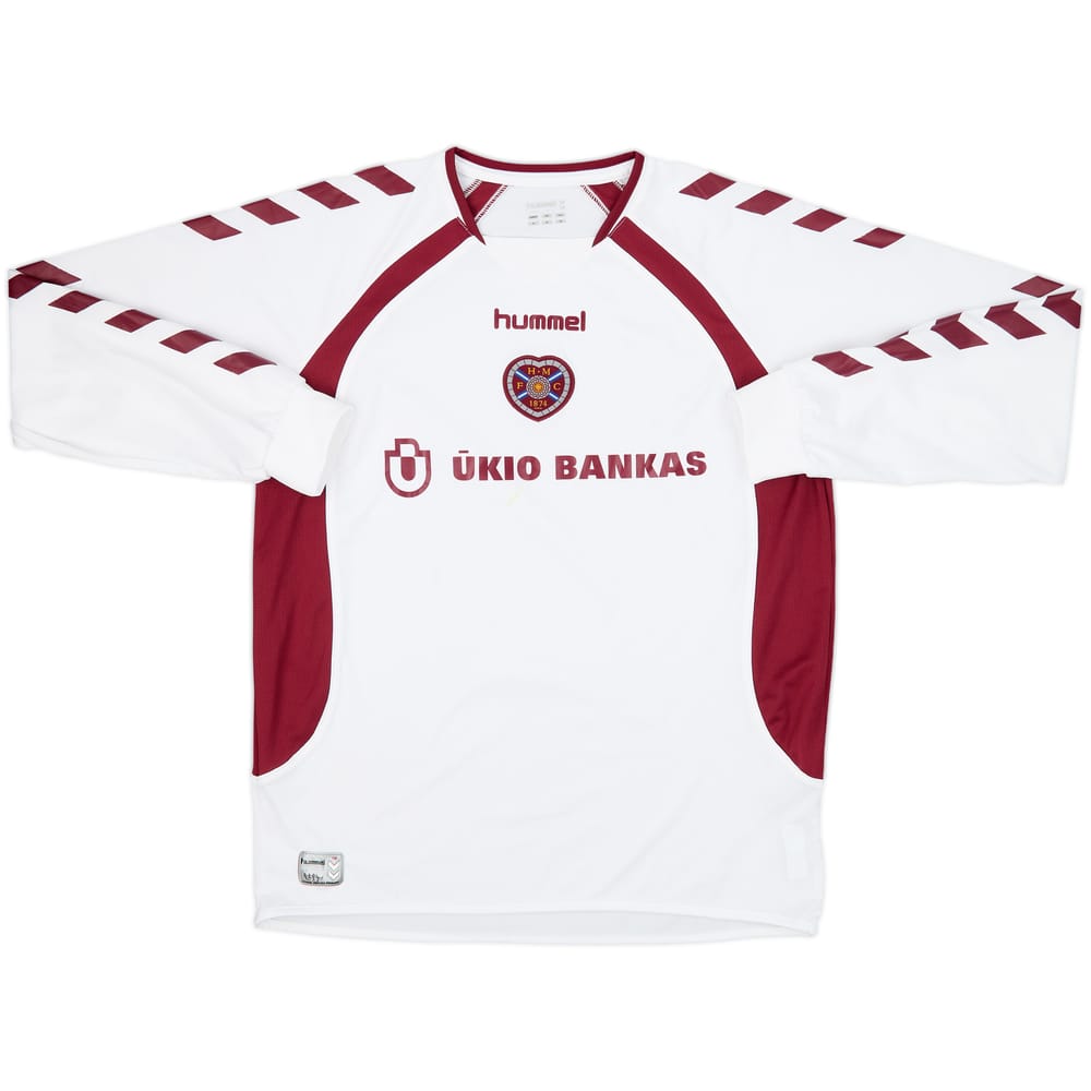 2006-07 Hearts Away L/S Shirt - 7/10 - (XL)