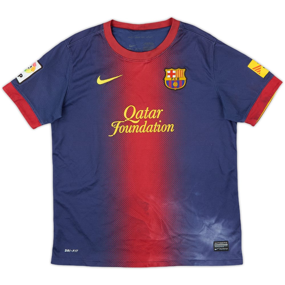 2012-13 Barcelona Home Shirt - 4/10 - (L.Boys)