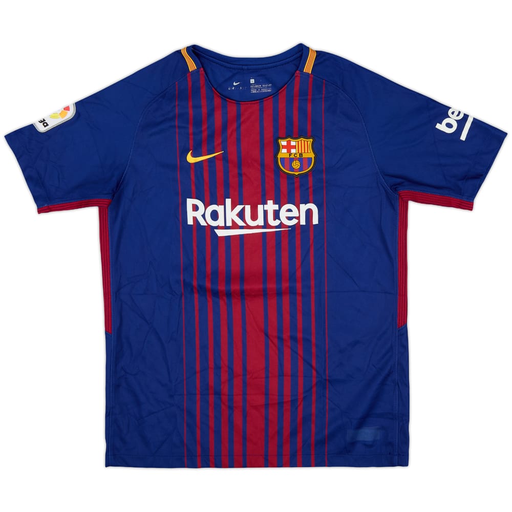 2017-18 Barcelona Home Shirt - 9/10 - (L.Boys)