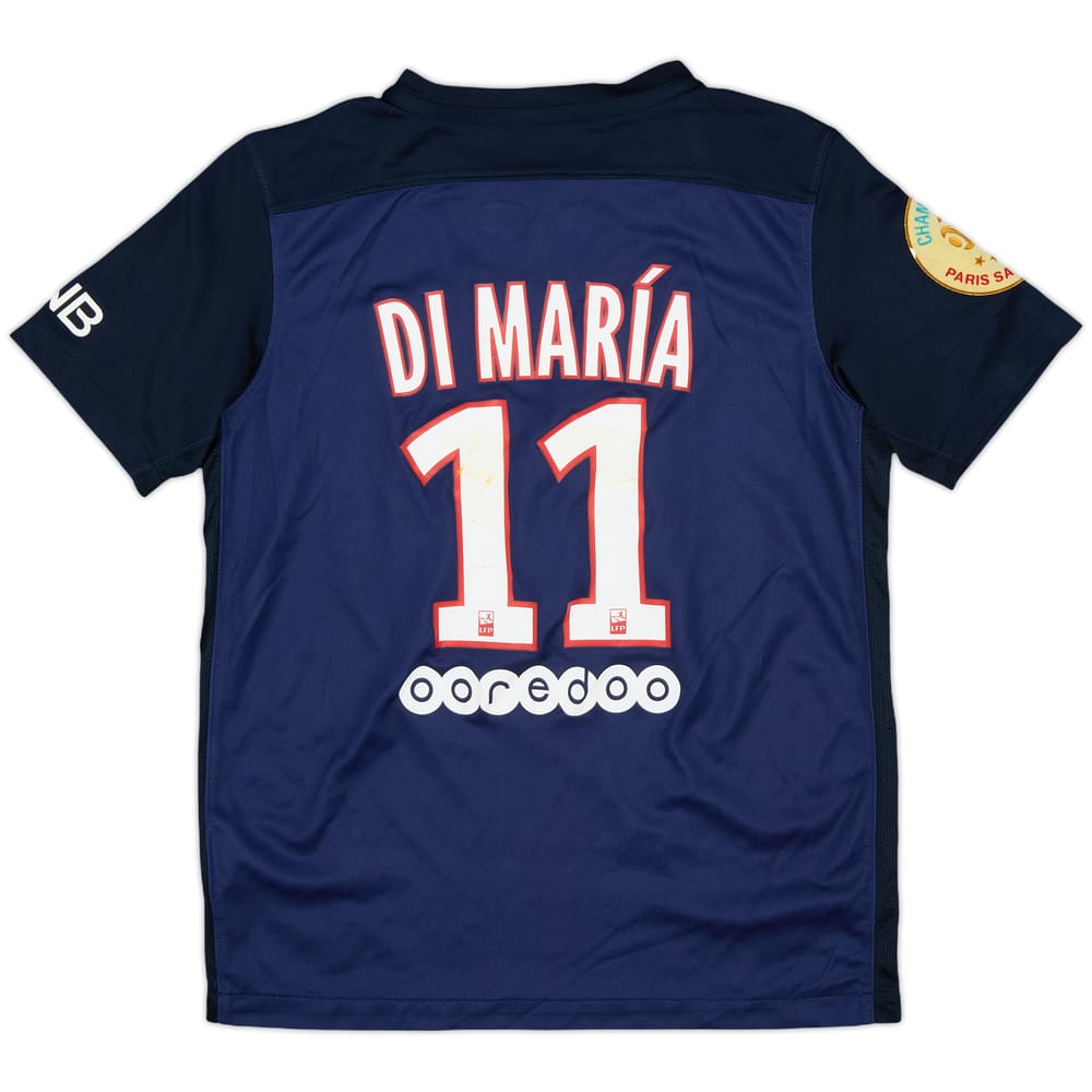 2015-16 Paris Saint-Germain Home Shirt Di Maria #11 - 6/10 - (L.Boys)