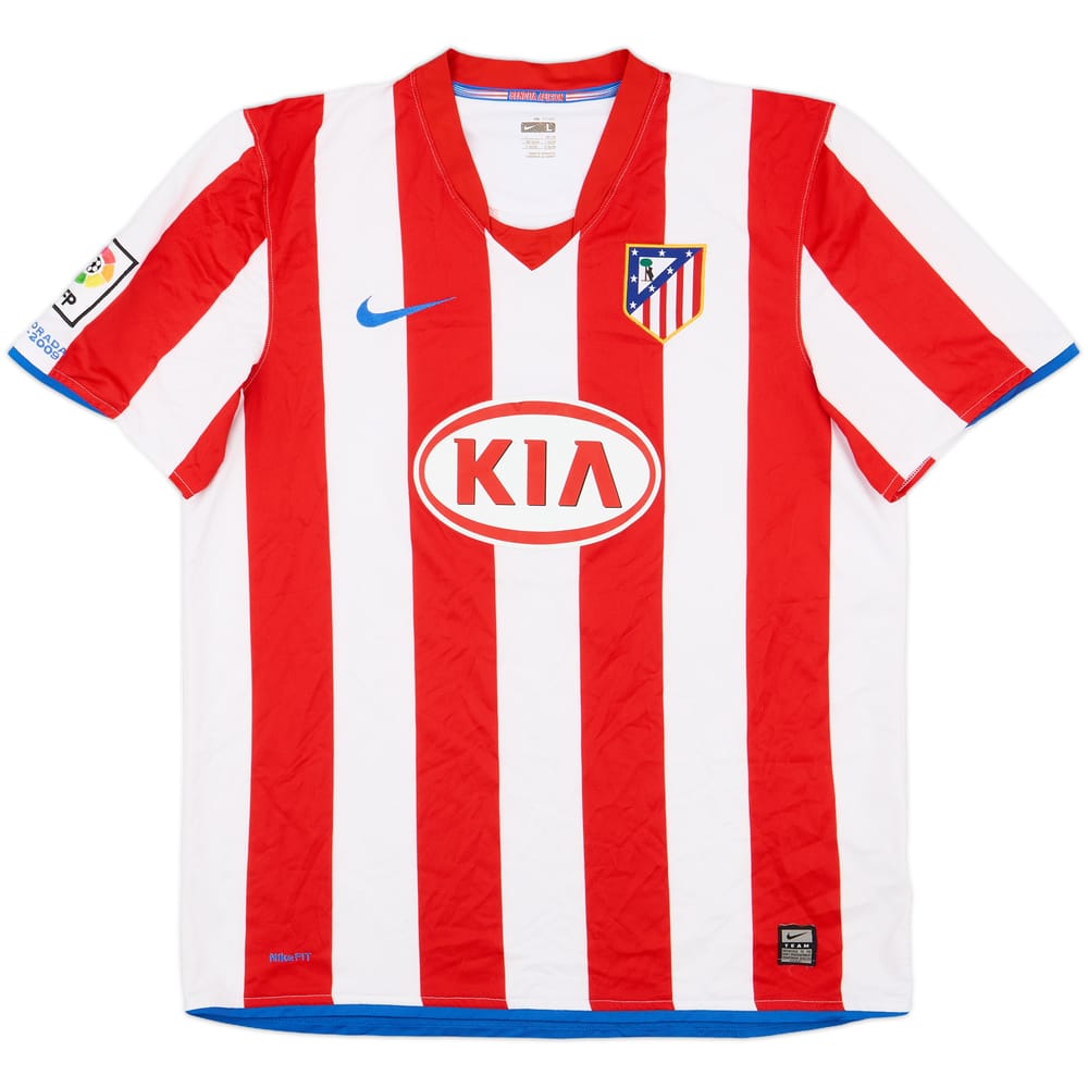 2008-09 Atletico Madrid Home Shirt #10 - 7/10 - (L)
