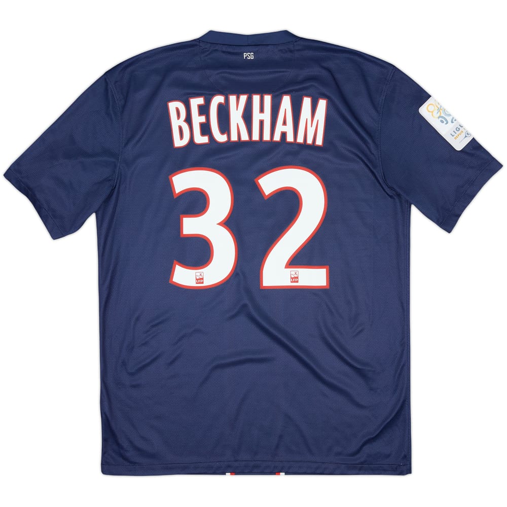 2013-14 Paris Saint-Germain Home Shirt Beckham #32 - 8/10 - (M)