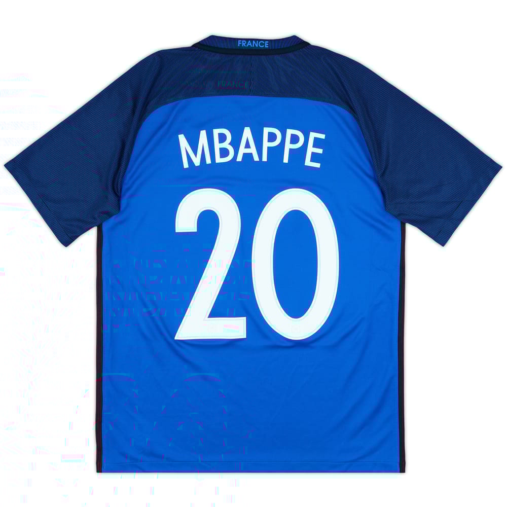 2016-17 France Home Shirt Mbappe #20 - 9/10 - (M)
